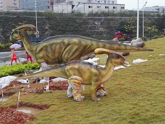 广场大型玻璃钢恐龙动物雕塑·
