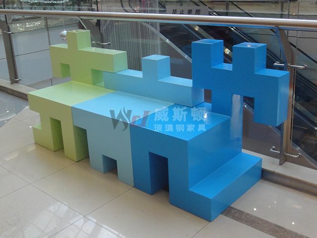 商场组合创意玻璃钢休闲椅